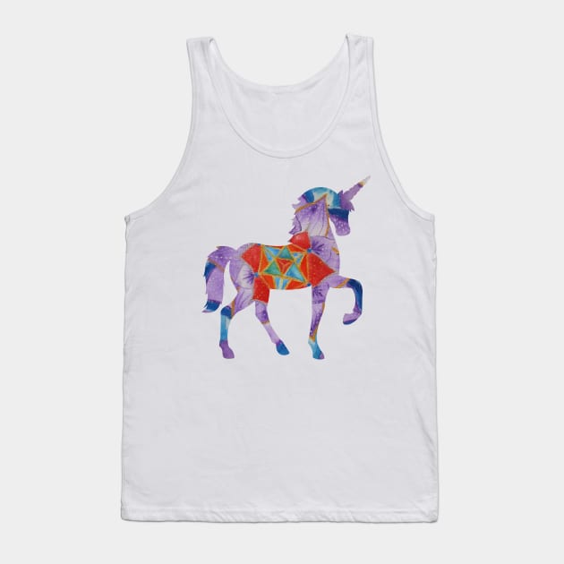 Purple unicorn Tank Top by Manitarka